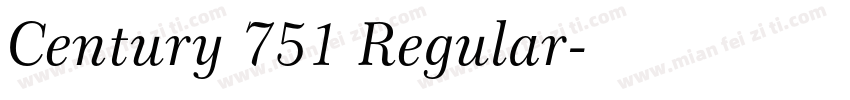 Century 751 Regular字体转换